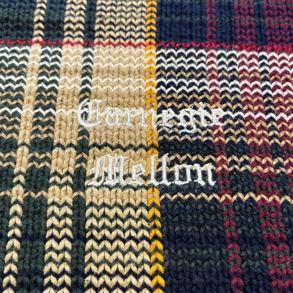 Oak Brook x Carnegie Mellon University Upcycled Tartan Plaid Sweater Size Medium